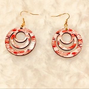 Floral sublimated earrings